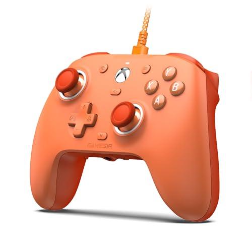 GameSir G7 SE Controller cablato per Xbox Series X|S, Controller Xbox con Joystick con rilevamento dell'effetto Hall, Funziona con Xbox One e Windows 10/11, Licenza Ufficiale per Xbox (Arancione)