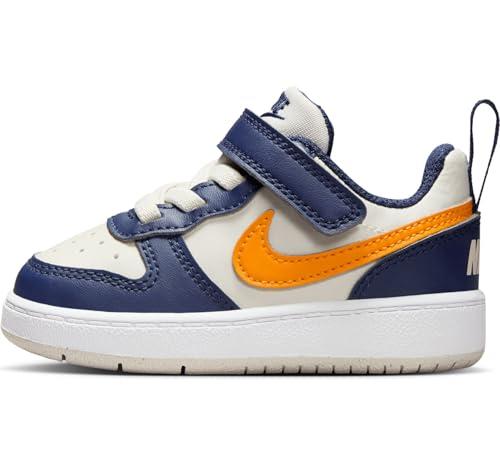 Nike Court Borough Low Recraft Schuh für Babys und Kleinkinder, Scarpa Bimbo 0-24, Lt Orewood BRN Orange Peel Midnight Navy, 17 EU
