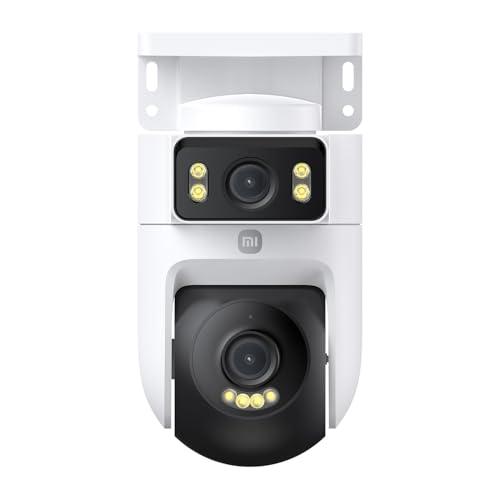 Xiaomi Outdoor Camera CW500 Dual (Videocamera di sorveglianza), Doppio obiettivo da 2.5K ultra-HD, tracciamento AI, dual-band Wi-Fi 6, chip di sicurezza