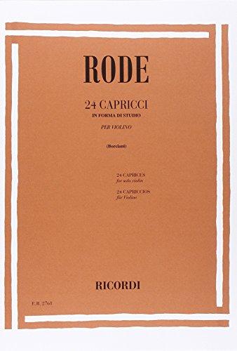 24 Capricci in Forma di Studio Violino Rode | Esercizi Avanzati Tecnica Virtuosismo | Partitura Completa Studenti Intermedi Avanzati Insegnanti | Metodo Sviluppo Abilità Coordinazione Velocità