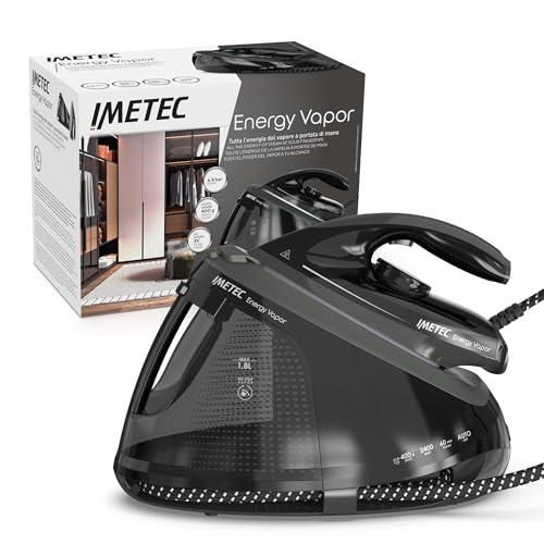 Imetec Energy Vapor, Ferro da Stiro con Generatore di Vapore, 6.5 BAR Pump, Colpo Vapore 400 g, 2400 W, Piastra Fluid Ceramic, Bloccaferro, Autospegnimento, Dispositivo di Pulizia, Tecnologia ECO