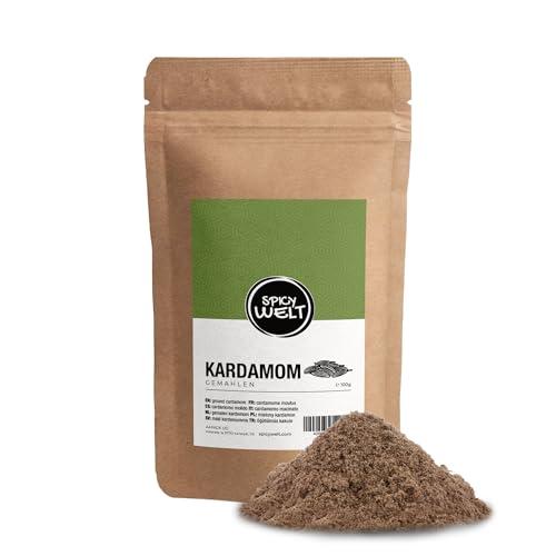 Spicy Welt Cardamomo Macinato Fine (100g) - Cardamomo Verde in Polvere – per Dolci, Caffè & Tè Speziato | Aromatico, Intenso & Esotico | 100% Naturale & Senza Additivi