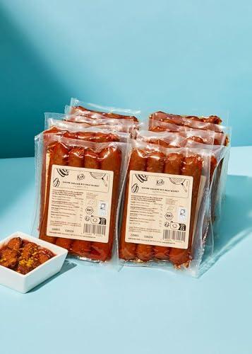 KoRo - Grobe vegane Bio Bratwurst 12 x 230 g - Zum Grillen geeignet - Vegan - Bio