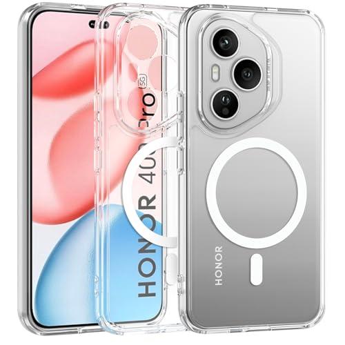 ZYIMOU Cover per Honor 400 Pro 5G Compatibile con MagSafe, Magnetica Custodia Posteriore Antiurto Antigraffio Retro Protettiva Case, Trasparente
