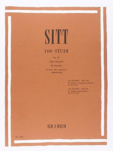 100 STUDI OP. 32 - FASC. III: 20 STUDI SULLE TRASPOSIZIONI