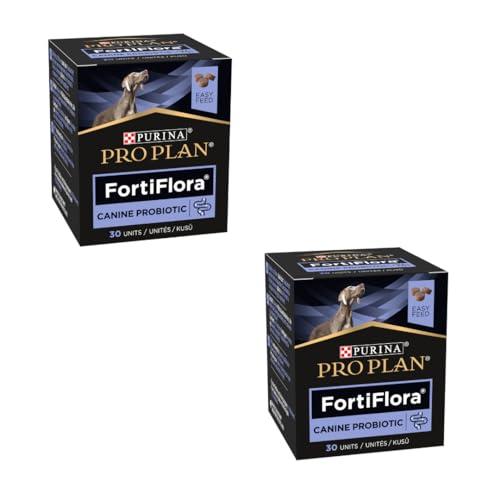 PURINA PRO PLAN Forti Flora Chews Cane | Confezione Doppia | 2 x 30 Compresse Masticabili | Alimento Complementare per Cani di Tutte le Razze | Può aiutare a minimizzare i disturbi gastrointestinali