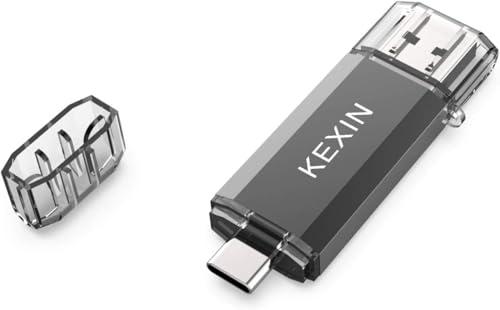 KEXIN Chiavetta USB C 256GB, Pen Drive USB C 256 GB, Chiavetta USB 3.0, USB C & USB A, Velocità di Lettura Fino a 100 MB/s, Supporta OTG, Memoria per PC, Laptop, Auto, TV, Smartphone Type C Android
