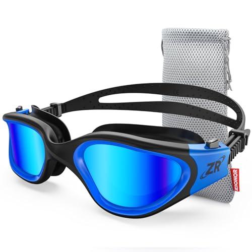 ZIONOR G1 Polarizzati Mirror Occhiali da Nuoto Unisex Adulto Uomo Donna Anti Foglia 100% Anti UV Immersione Occhiali