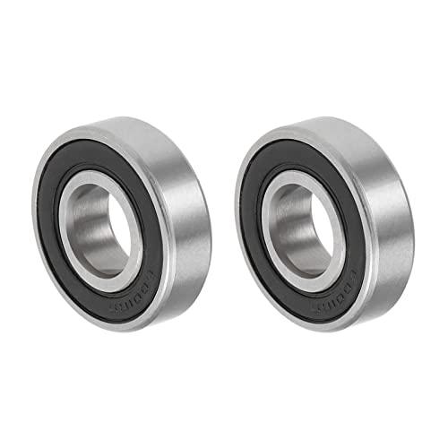 QUARKZMAN 12x28x8mm Cuscinetti a Sfere a Gola Profonda 6001-2RS, 2pz Sfere Cuscinetti Acciaio Carbonio per Macchine e Utensili [Doppio Sigillato]