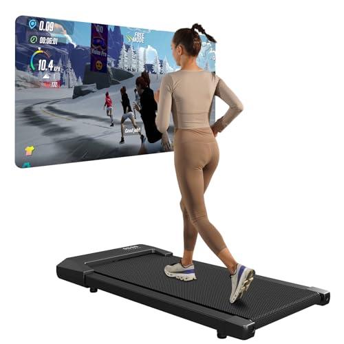 Copant Tapis roulant, tapis roulant con LCD Scarn, pedana da 2,5 HP con APP e controllo remoto, carico massimo 159 kg, con corsi di allenamento e corse, 1-8km/h per casa o ufficio