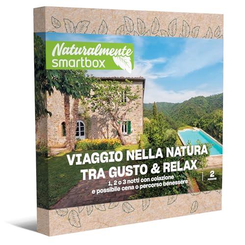 Smartbox - cofanetto regalo per uomo o donna - Viaggio nella natura tra gusto & relax - idee regalo originale - 1, 2 o 3 notti con colazione e possibile cena o percorso benessere per 2 persone