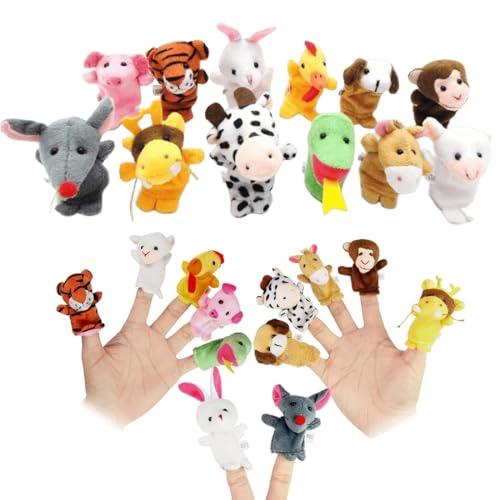 ZEPIQOR 12 Pcs Bambole da dito regalo di compleanno per bambini, set di peluche per ragazzi e ragazze, regalo per Natale, Pasqua e feste per bambini（animale）