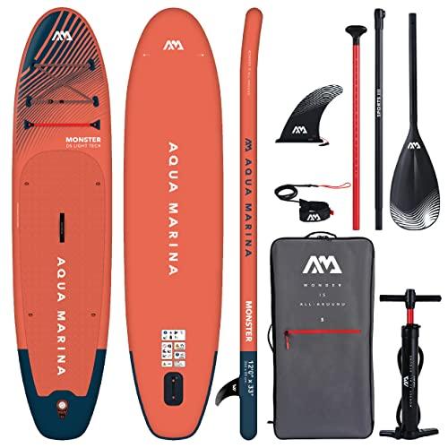 Aqua Marina Monster - Tavola gonfiabile per stand up paddle (iSUP), lunghezza 366 cm