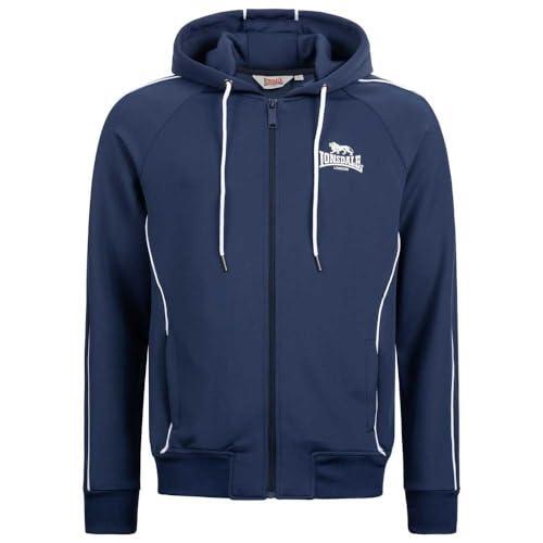 Lonsdale ACHAVANICH Hooded Sweatshirt, Blu Scuro/Bianco, XXL Men's