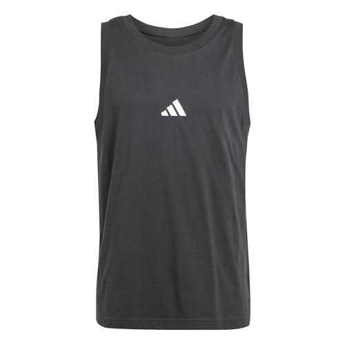 Adidas Homme Essentials Small Logo Single Jersey Tank Top, Black/White, L