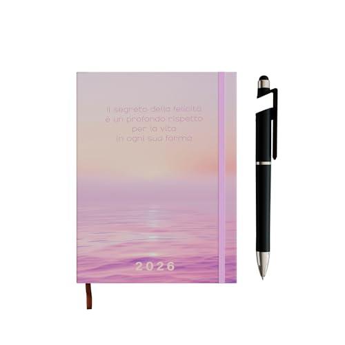 ICE TOYS Agenda 2026 12 mesi formato A6 in italiano con la penna adatto regalare compleanno natale (2026-11, A6)