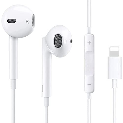 Cuffie per iPhone, Cuffie In-ear iPhone con filo Hi-Fi Stereo Auricolari, Controllo del Volume Isolamento del Rumore Earphones Compatibile con iPhone 14 Pro Max/13/12/Mini/11/SE/XS Max/X/XR/8 Plus/7