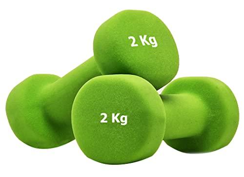 G5 HT SPORT Manubri O Manubrio in Neoprene da Palestra E Home Gym Antiscivolo da 0.5 a 6 kg Coppia O Singolo (2 x 2 kg)