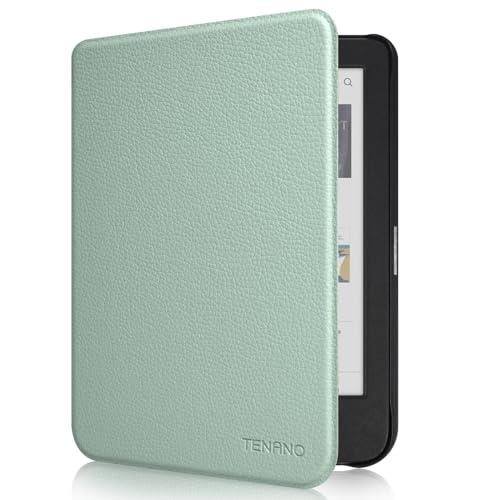 Tenano Custodia per Kobo Clara Colour | BW | 2E, Tolino Shine Colour/Shine 5/4, Copertura Protettiva Sottile con Effetto di Sospensione/Risveglio Automatico - Verde Agave