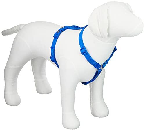 Trixie 203402 Premium Pettorina ad H, Per Cani, Blu, Taglia M-L (52-75 cm/20 mm)
