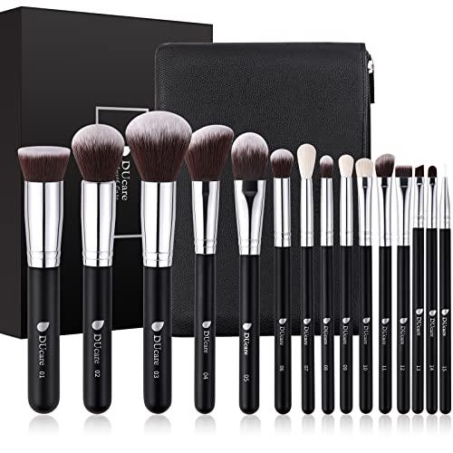 DUcare Pennelli Make Up Set 15Pcs Pennelli Trucco Professionali Set di pennelli da trucco con del sacchetto Case