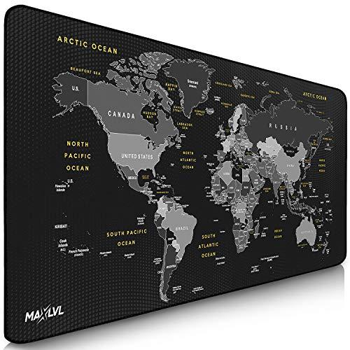 SIDORENKO XXL Gaming Mousepad - 900 x 400 mm - Bordi Senza Frange - Antiscivolo - XXL Tappetino Mouse I Desk Pad - la Superficie Speciale migliora la velocità e la precisione I Bianco