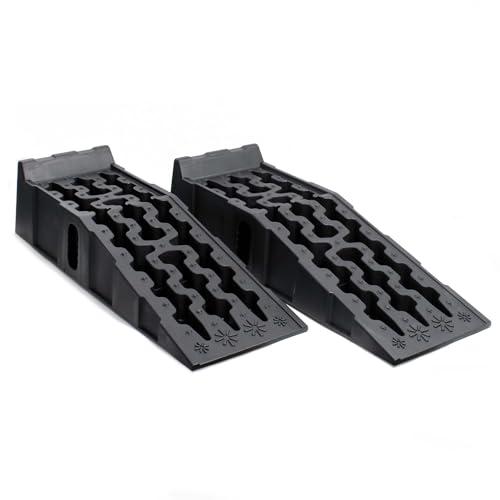 Wiltec Set 2 Cunei per Camper Auto, 90,5x30x21,5cm, max 5 t, materiale antiscivolo in PP, per livellamento veicolo
