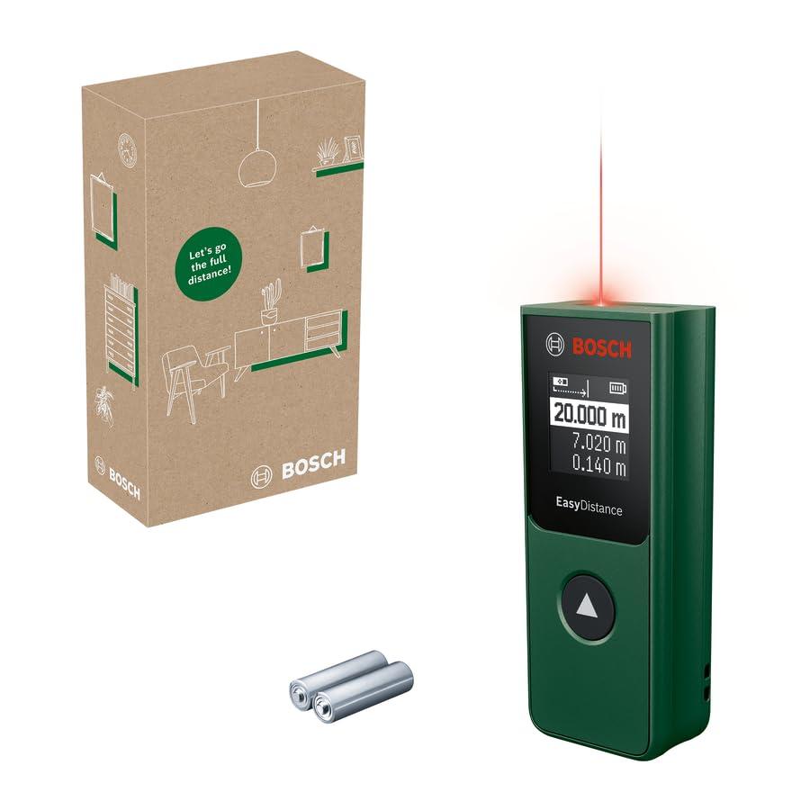 Bosch Metro Laser Distanziometro Laser EasyDistance 20 (misurazione agevole e precisa fino a 20 m, tascabile, comando a un solo tasto, in confezione di cartone per e-commerce)