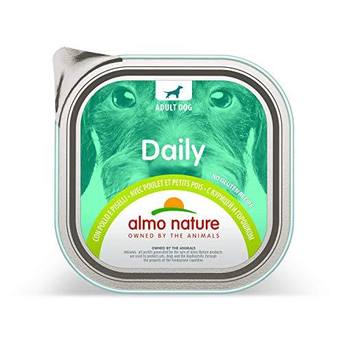 almo nature Cibo Quotidiano per Cani, 300 g, Pollo e Piselli, Confezione da 9