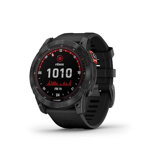 Garmin [Rinnovato fēnix 7X SOLAR, grande smartwatch GPS multisport, ricarica solare, funzioni avanzate di allenamento, touchscreen e pulsanti, design ultratough, batteria fino a 37 giorni, nero