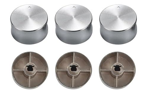 6 Pezzi Manopole Forni 6mm Gas Stufe Controllo Manopole Pomelli in Metallo per Forno a Gas Piano Cottura a Gas