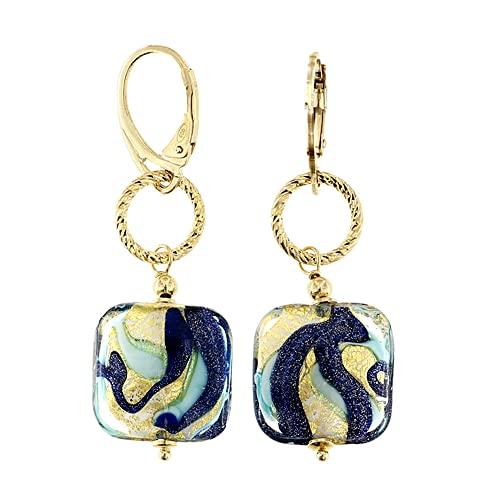 Venetiaurum - Orecchini Lunghi per Donna con Pietre In Vetro Originale di Murano e Argento 925 - Gioiello Made In Italy Certificato