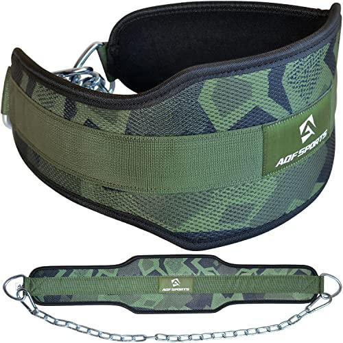 AQF Cintura Powerlifting per Dip Bodybuilding Sollevamento Pesi Dip Catena Esercizio Fitness Neoprene Accessori Palestra
