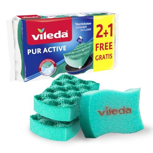 Vileda Colors Ondattiva Milleusi Colors 3+1, Spugna, Multicolore, 13x22x2.6 cm, 4 Unità