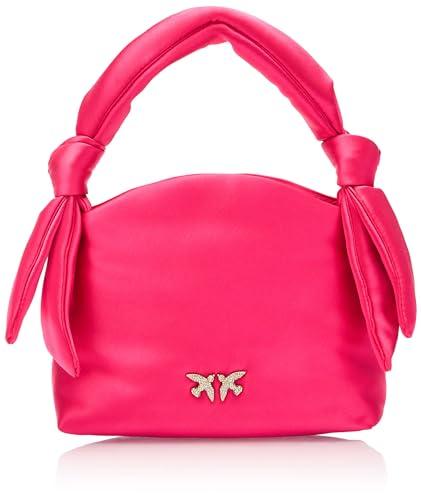 Pinko KNOTS Mini Pouch Satin, Borsa Donna, N17_Pink, Taglia Unica