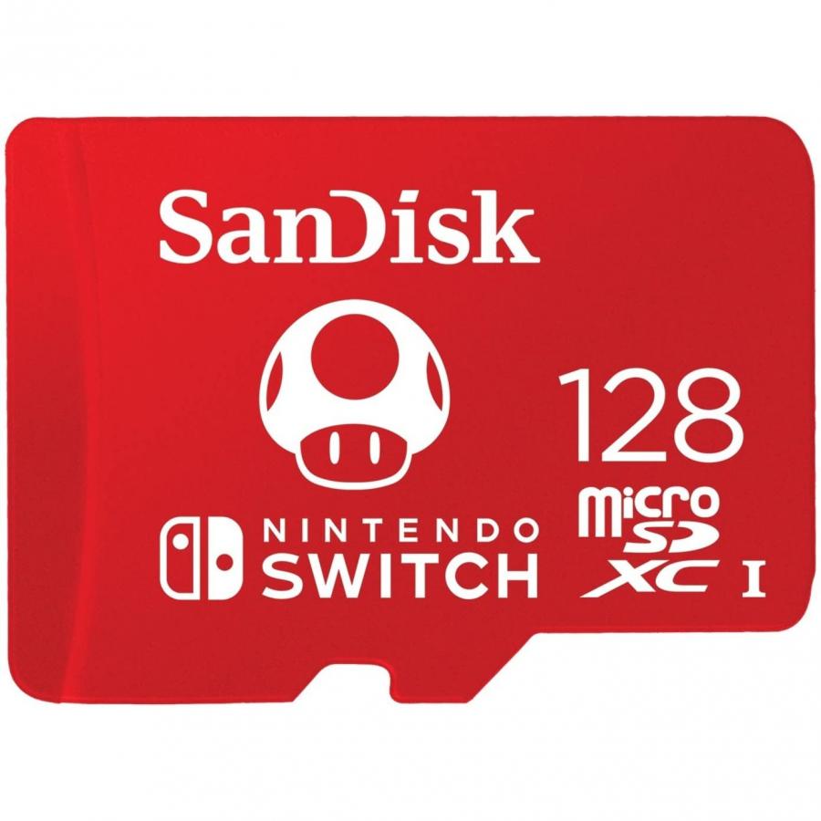 SanDisk Scheda MicroSDXC UHS-I per Nintendo Switch 128 GB, Modello 2019, Prodotto con Licenza Nintendo, 128 GB, Nuova Versione, Rosso