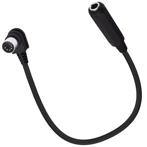 YARCHONN 5 Pin Din Angolo Retto Midi a 6.35mm Cavo 90 Gradi Midi Din 5 Pin Maschio a 1/4