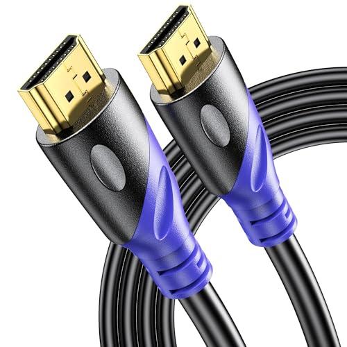 Rommisie Cavo HDMI 8K/4K 2m (HDMI 2.1, 48 Gbps, 8k@60hz,4K@120hz) Connettori Placcati Oro Ad Alta Velocità, Ethernet Audio Return, Compatibile 3D Con Laptop PS3 PC HDTV Proiettore