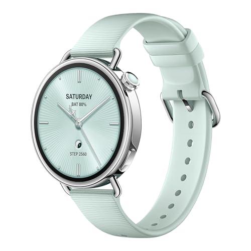 XIAOMI Watch S4 41mm: smartwatch compatto ultra-leggero da 32g, previsione ciclo, salute con un tocco, 150+ modalità sportive, funzioni sicurezza, HyperOS 3, cinturino fluororubber mint Green