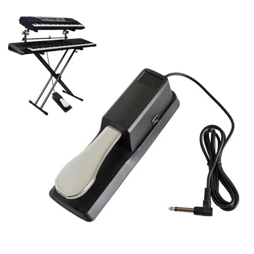 Pedale Sustain per Pianoforte, Non-Slip Damper Pedal, Pedale Sustain per Tastiera Keyboard, per Tastiera Elettronica, Pianola, Pianoforte Digitale, con fondo Antiscivolo, Connettore da 6.5​​mm