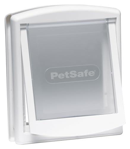 PetSafe Staywell - Porta per Animali Domestici a 2 Vie, Installazione Rapida, Facile da Montare, Chiusura a 2 Vie, per Tutti Gli Animali Domestici – Piccola – Bianca