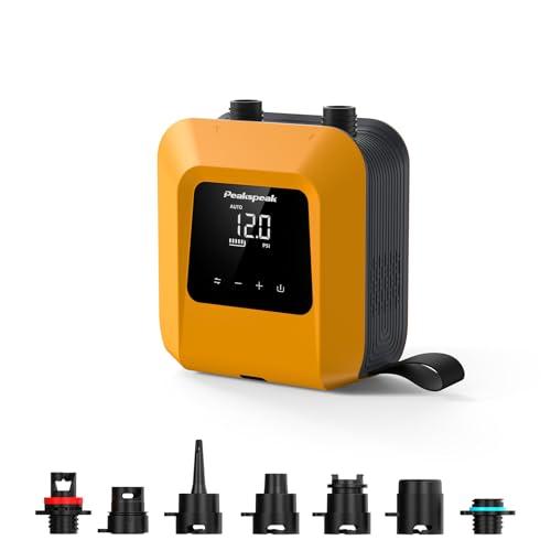 Peakspeak Pompa elettrica per SUP ricaricabile 20PSI, a doppio stadio, gonfiaggio e sgonfiaggio, adatta per stand up paddle, barche, kayak e tende