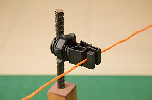 Isolatori Recinto Elettrico 100 pz per Pali in Ferro recinzioni elettriche elettrificate Animali cinghiali Mucche Cavalli maiali Recinti Elettrici