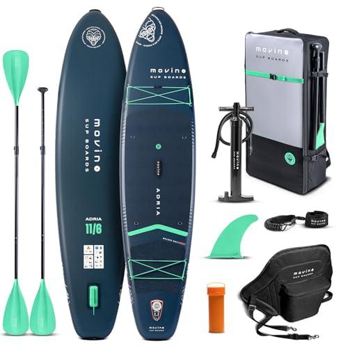 Movino Tavola SUP Gonfiabile per Adulti - 2in1 SUP Kayak - fino a 165 kg - con Pagaia - 350 x 83 x 15 cm - Stand Up Paddleboard Adria