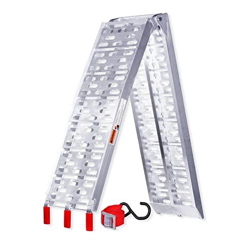 Lospitch Rampa di Carico Pieghevole in Alluminio - 340 kg, Antiscivolo per ATV, Quad, Auto