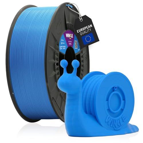 WINKLE Filamento PLA HD 1.75mm Blu Celeste, Bobina da 300g, Filamento per Stampante 3D FDM, Precisione Dimensionale +/- 0.05mm, Materiale Biodegradabile Facile da Stampare su Stampanti 3D