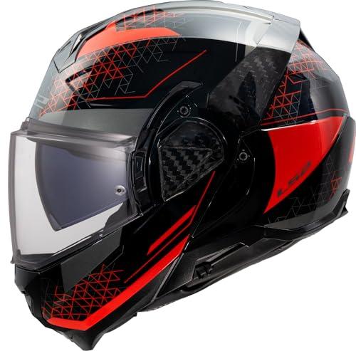 LS2, Casco Moto Modulare ADVANT II ASTRAL Red, L