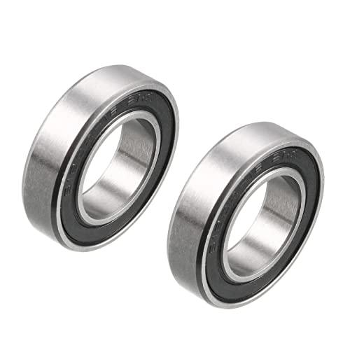 PATIKIL 16mm x 28mm x 7mm Profondo Scanalatura Sfere Cuscinetti, 2 Pezzi Cromo Acciaio Cuscinetto a Sfera a Gola Profonda per Potenza Trasmissione ABEC1, 6902-2RS