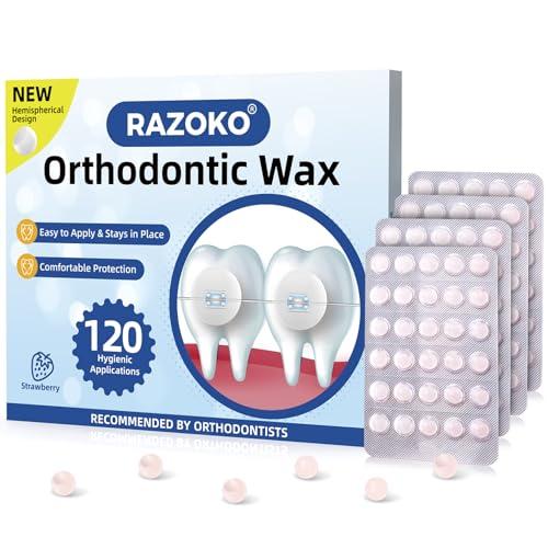 RAZOKO Cera ortodontica per bretelle Wax Dots 120 Confezione Igienica Individuale