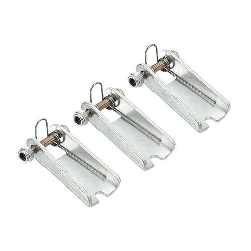 PATIKIL 1,7 Pollici Gancio Sicurezza Kit Chiusura, 3pz Metallo Traino Gancio Sostituzione per Forcella Gancio Rimorchio, Argento